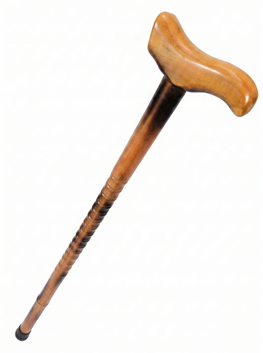 Authentieke Houten Wandelstok "De Wandelaar"