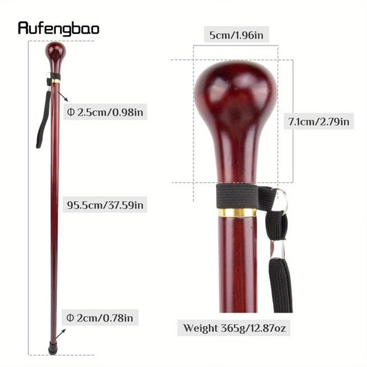Klassieke Houten Sierwandelstok "Noble Mahogany"