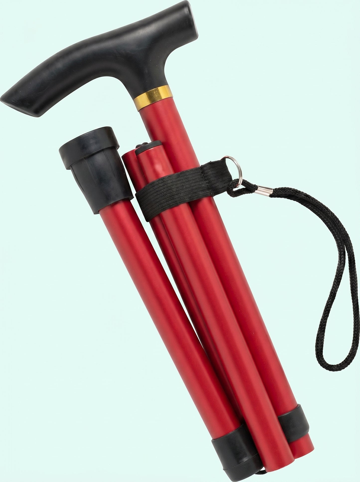 Luxe Opvouwbare Wandelstok "Elegant Rood" - Verstelbaar & Lichtgewicht Aluminium