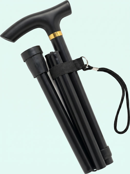 Luxe Opvouwbare Wandelstok "Elegant Zwart" - Verstelbaar & Lichtgewicht Aluminium