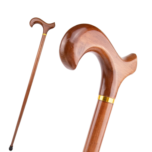 Elegante Houten Sierwandelstok "Classic Amber"
