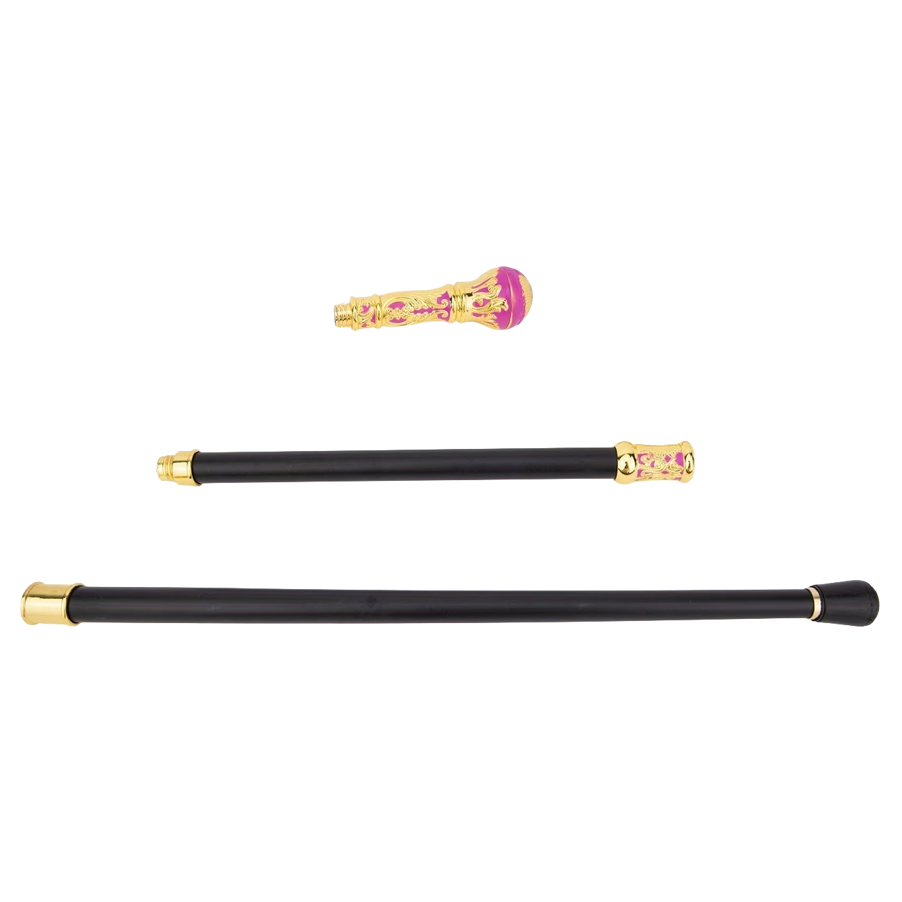 De "Roze Vorstin" – Elegante Wandelstok in Goud & Roze