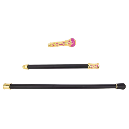 De "Roze Vorstin" – Elegante Wandelstok in Goud & Roze