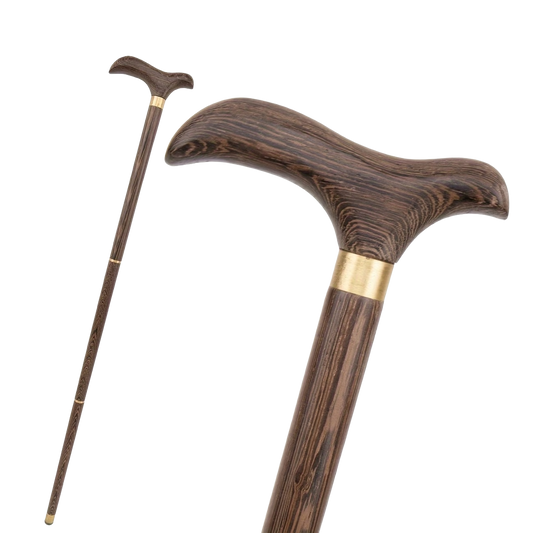 Klassieke Houten Wandelstok "Donker Eiken"