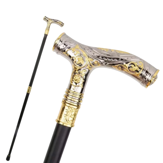 Luxe gouden sierwandelstok "De Aristocraat"