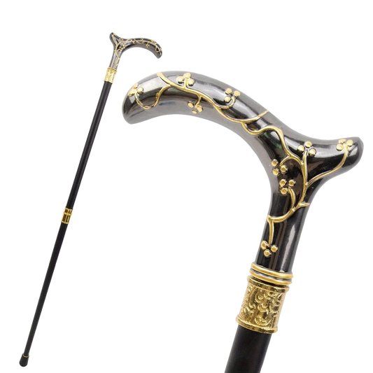 Exclusieve Wandelstok "Gouden Bloesem"