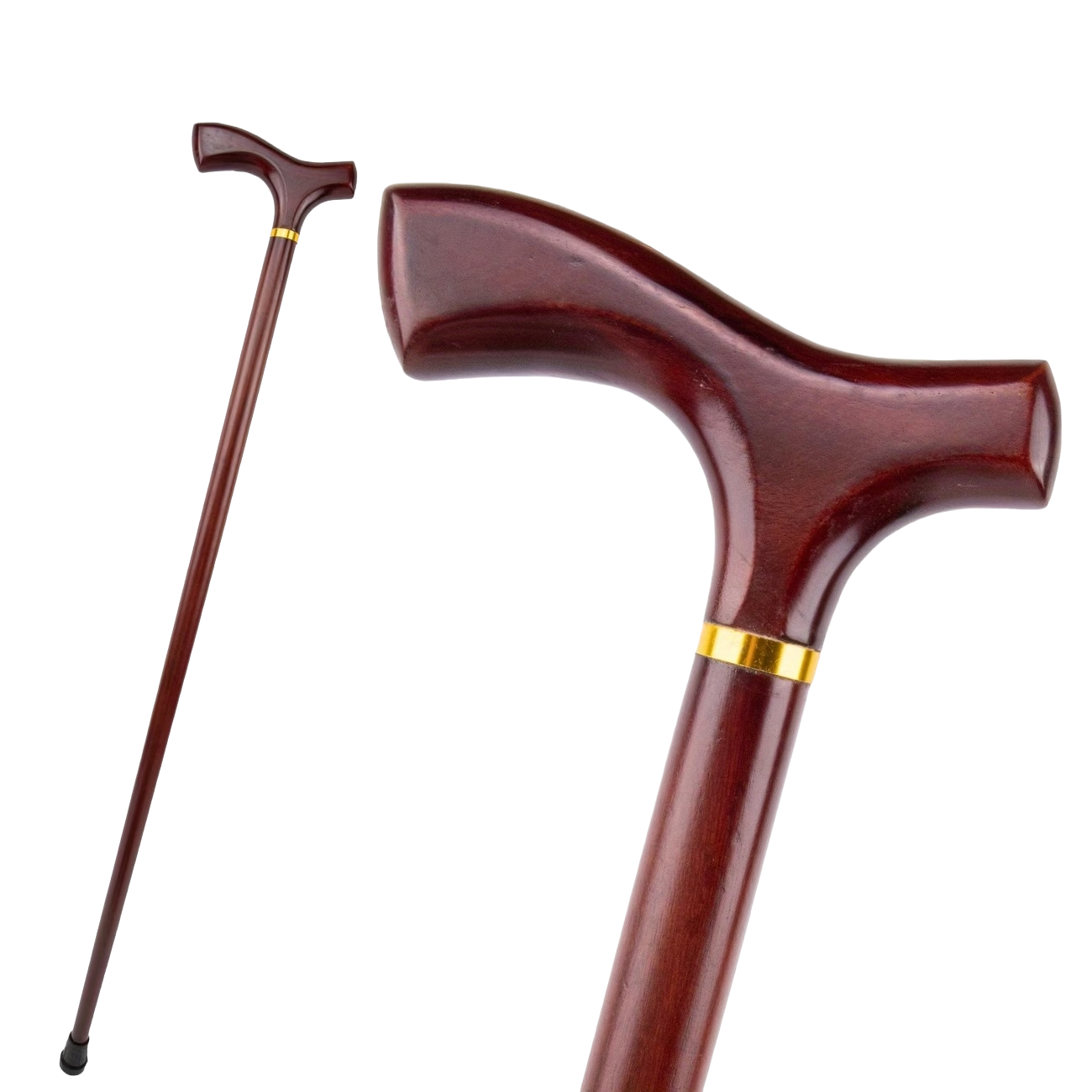 Elegante Houten Sierwandelstok "Klassiek Rood"