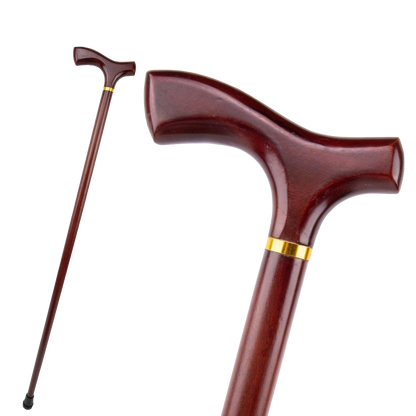 Elegante Houten Sierwandelstok "Klassiek Rood"
