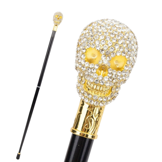 Luxury Walking Cane "Golden Skull"
