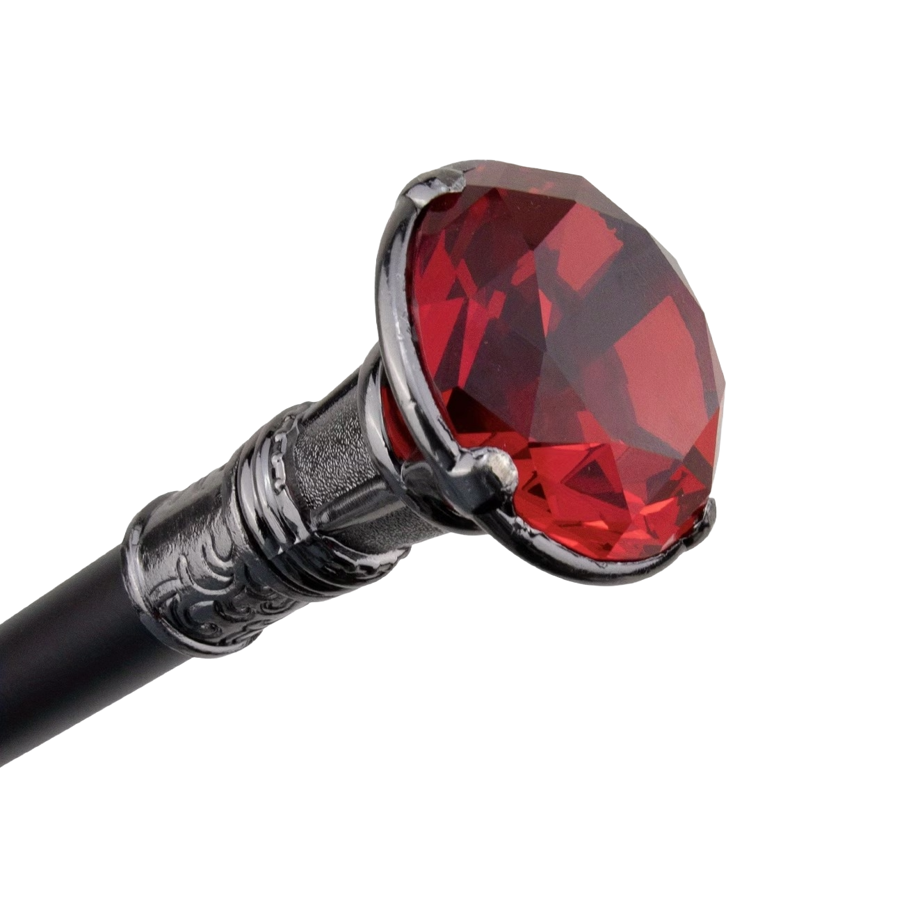 Exclusieve Sierwandelstok "Robijnen Gloed"