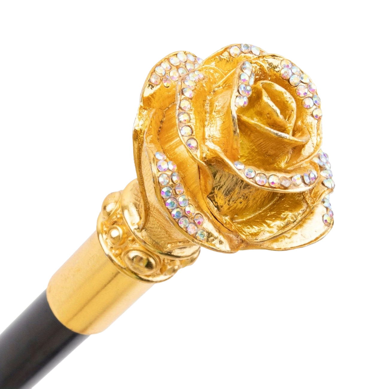 Exclusieve Sierwandelstok "Gouden Roos"