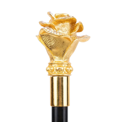 Exclusieve Sierwandelstok "Gouden Roos"