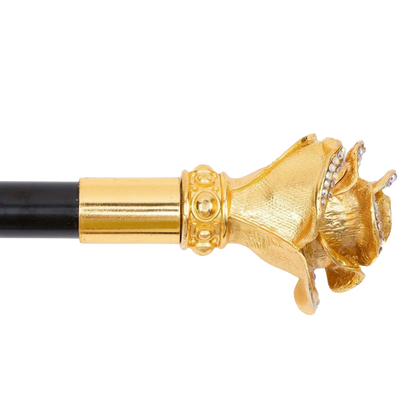 Exclusieve Sierwandelstok "Gouden Roos"
