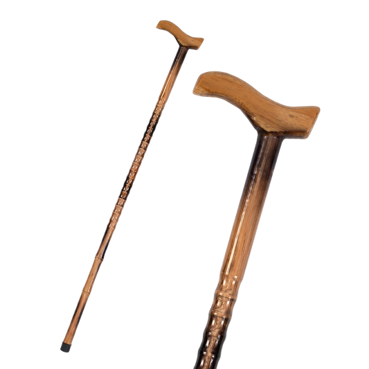Authentieke Houten Wandelstok "De Wandelaar"