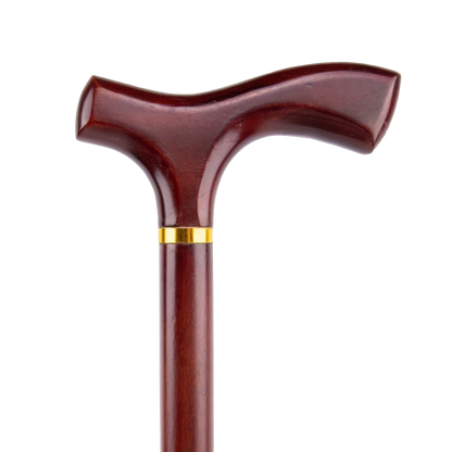 Elegante Houten Sierwandelstok "Klassiek Rood"