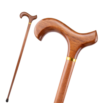 Elegante Houten Sierwandelstok "Classic Amber"