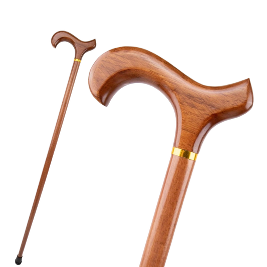 Elegante Houten Sierwandelstok "Classic Amber"