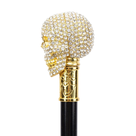 Luxury Walking Cane "Golden Skull"